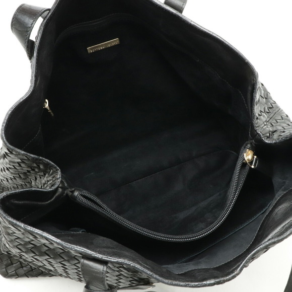 Bottega Veneta Intrecciato Black Leather Tote - Picture 5 of 8